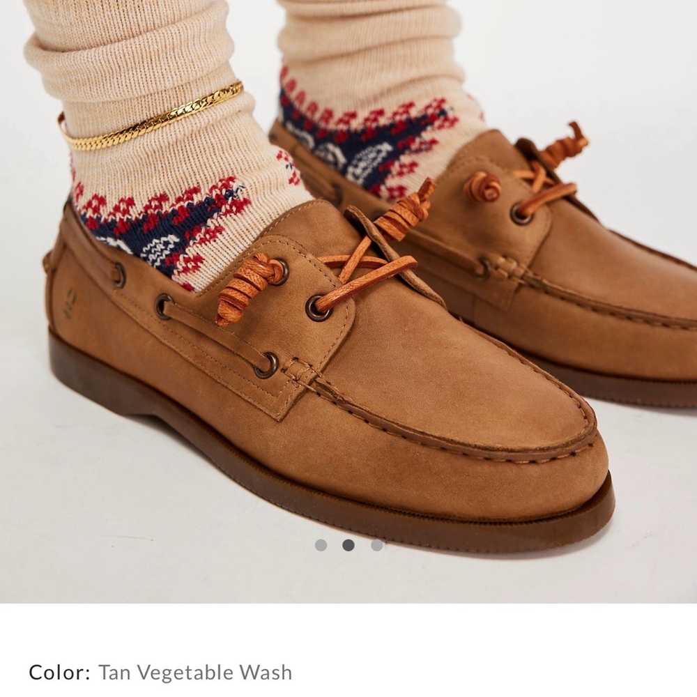 Free People Tan Vegetable Wash Loafers